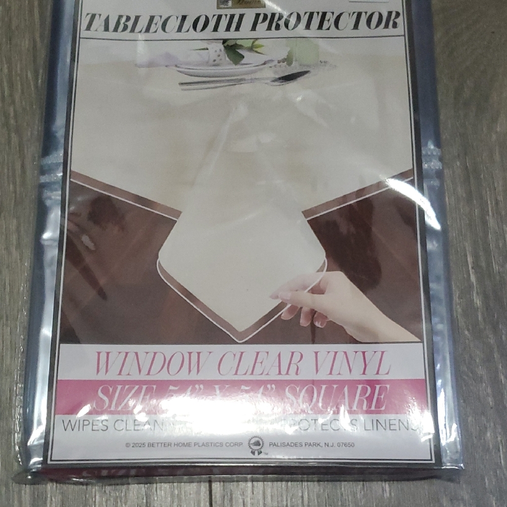 Tablecloth Protector Window Clear Vinyl - 54" x 54"